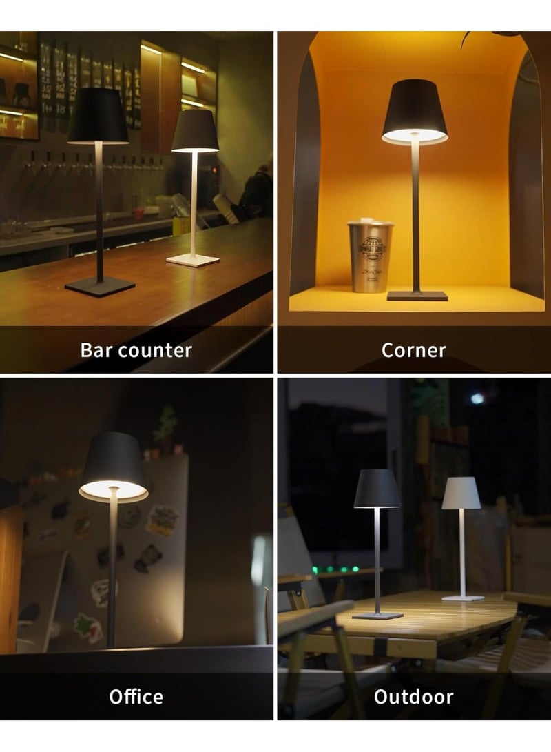Wireless Table Lamps, Set of 2, Portable LED Desk Lamps, Battery Operated, 3-Color Stepless Dimming for Restaurant, Bedroom, Outdoor Camping - Image 4